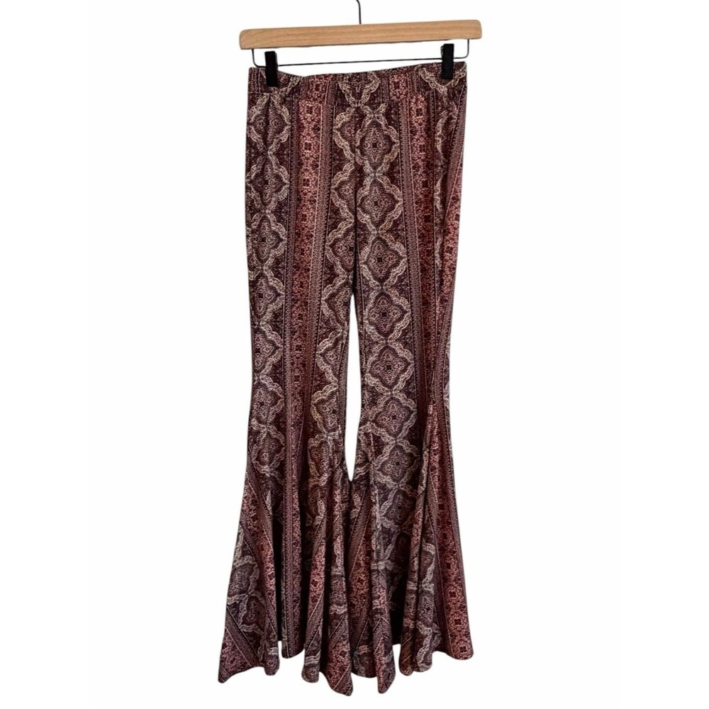 Life Clothing Co. Womens Boho Flare Pants Size M Festival Hippie 70s Bell Bottom